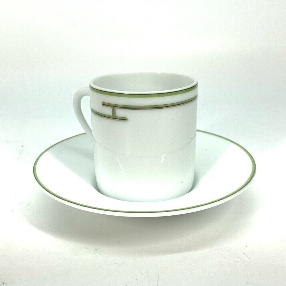 HERMES Cup Plate Dish Tableware Rhythm 2 tea cups and saucers Tea cup Unused